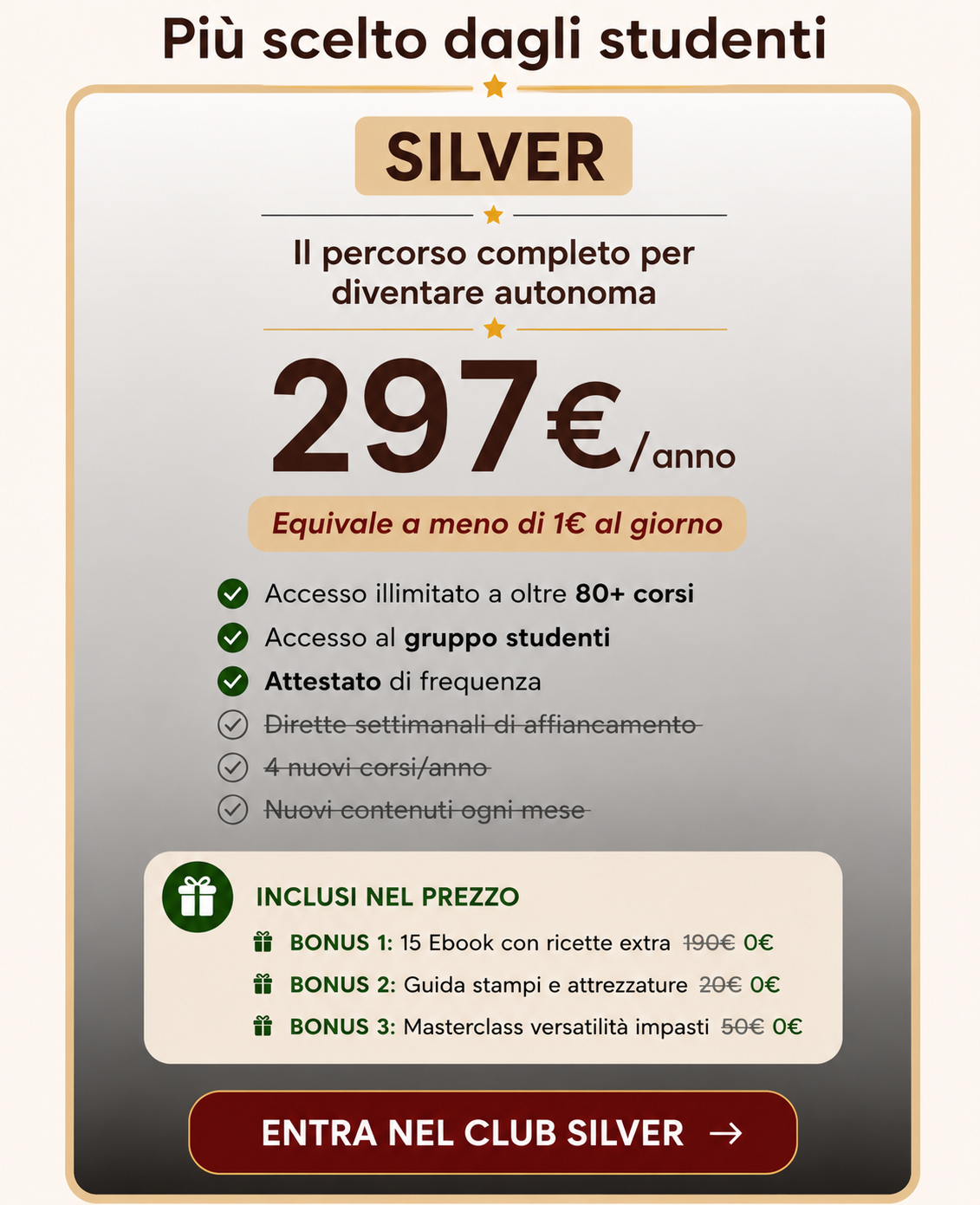 Golosamente Club Silver